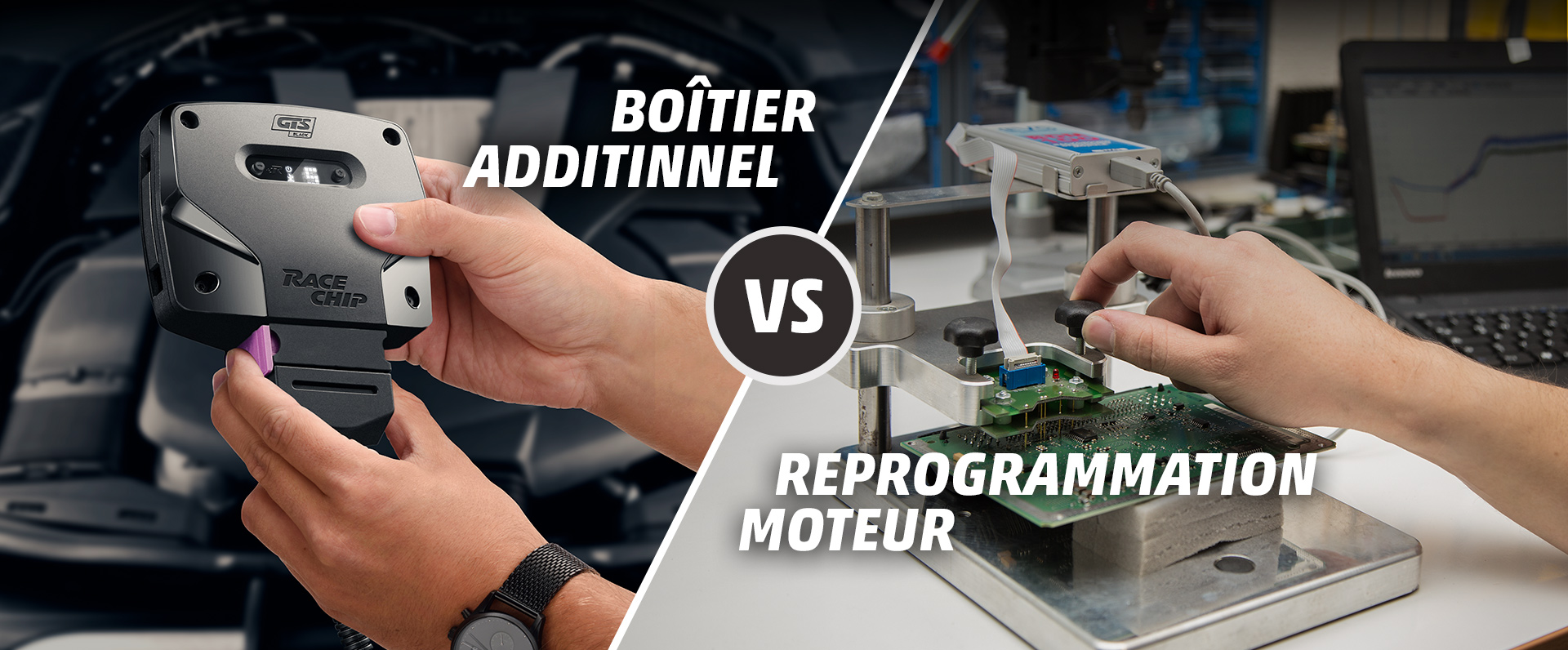 Boîtier additionnel vs. reprogrammation moteur